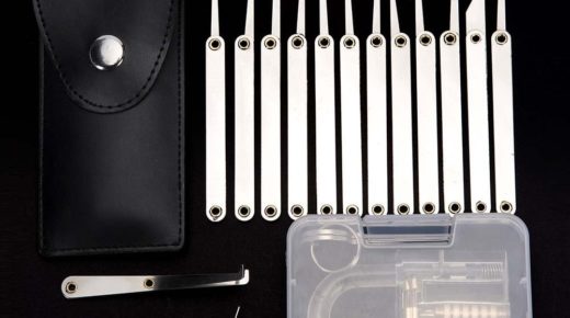 Lock Pick Set with Transparent Practice Pad Lock